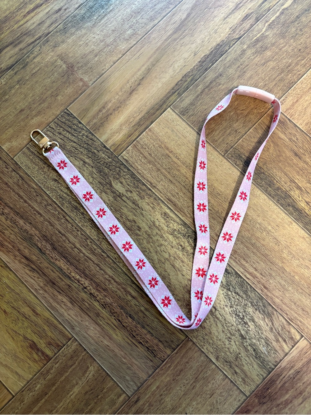 Pink Winter Lanyard Teacher
